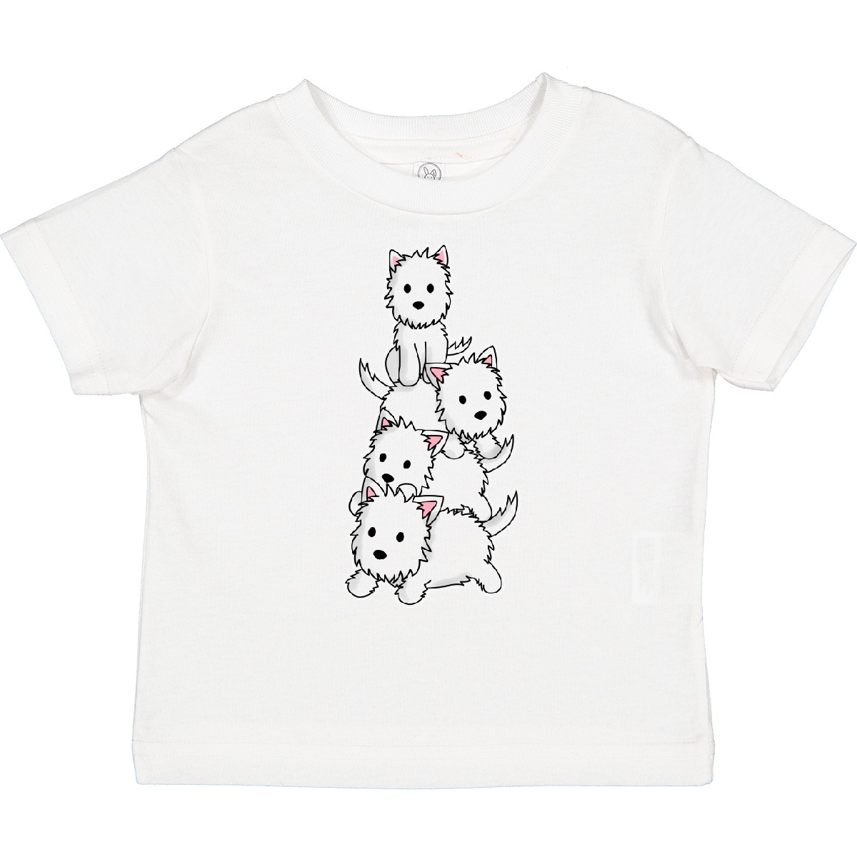 Inktastic Kawaii Westie Stack Toddler T-Shirt Pets West Highland Terrier Pet Dog - Picture 7 of 7