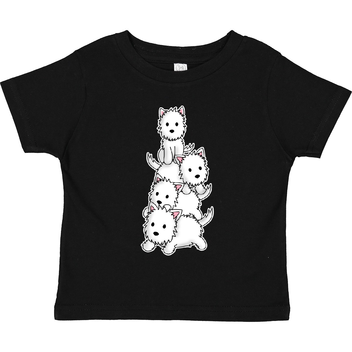 Inktastic Kawaii Westie Stack Toddler T-Shirt Pets West Highland Terrier Pet Dog - Picture 2 of 7