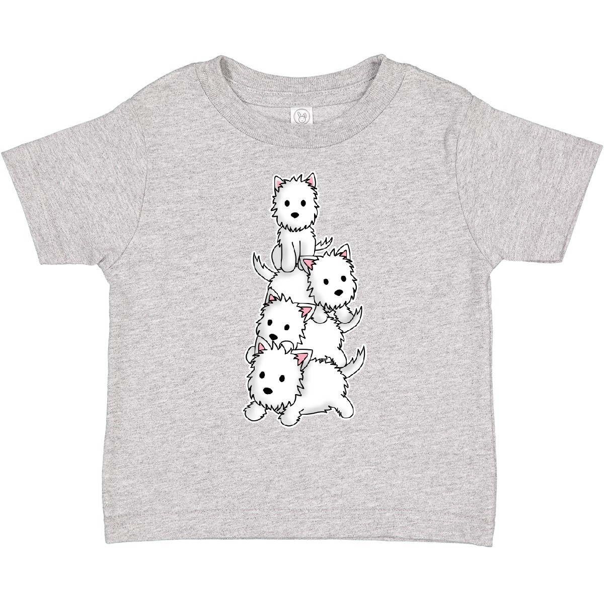 Inktastic Kawaii Westie Stack Toddler T-Shirt Pets West Highland Terrier Pet Dog - Picture 3 of 7