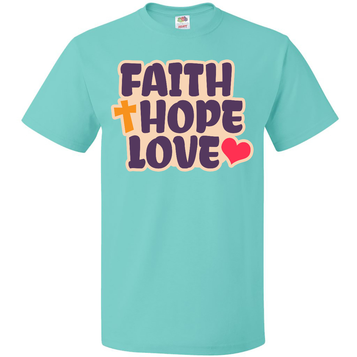 Inktastic Faith Love Hope Opposite Color T-Shirt Religion Jesus Religious Cross - Picture 3 of 3