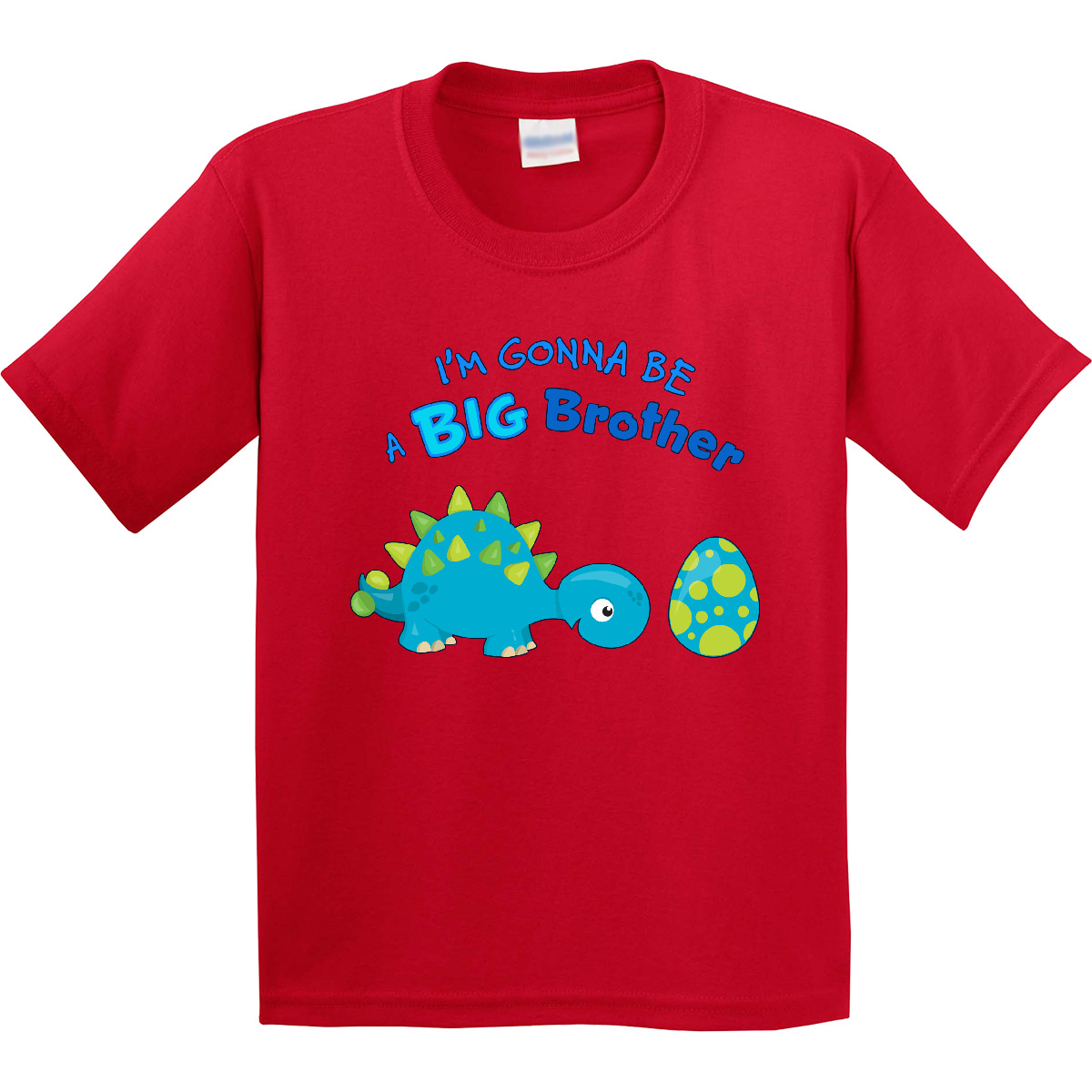 Inktastic Happy Dinosaur Future Big Brother Youth T-Shirt Announcement Siblings - Picture 7 of 9
