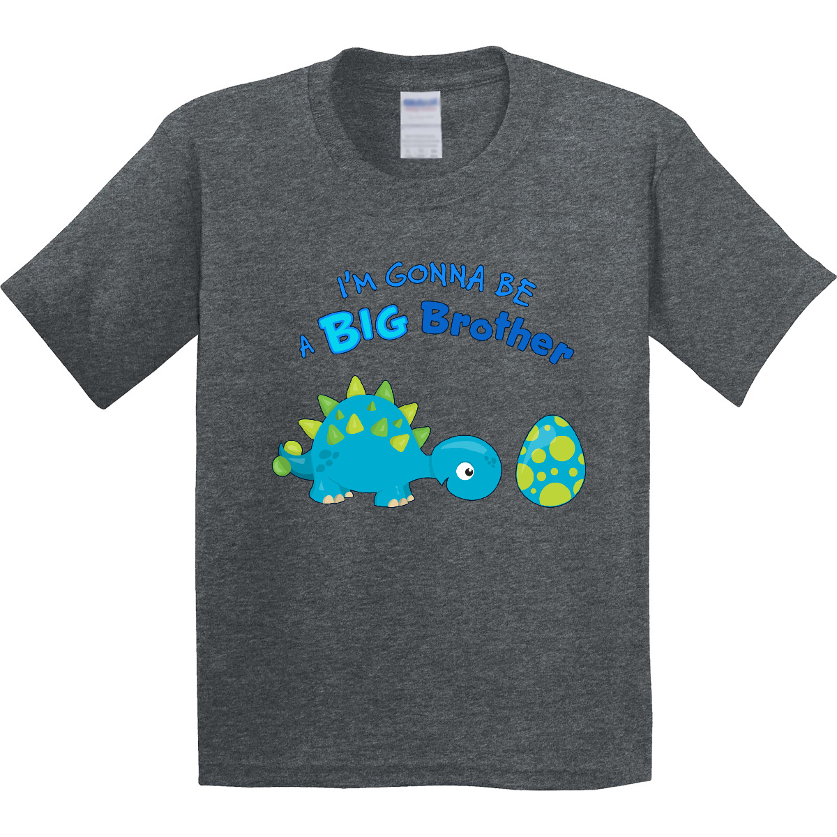 Inktastic Happy Dinosaur Future Big Brother Youth T-Shirt Announcement Siblings - Picture 8 of 9