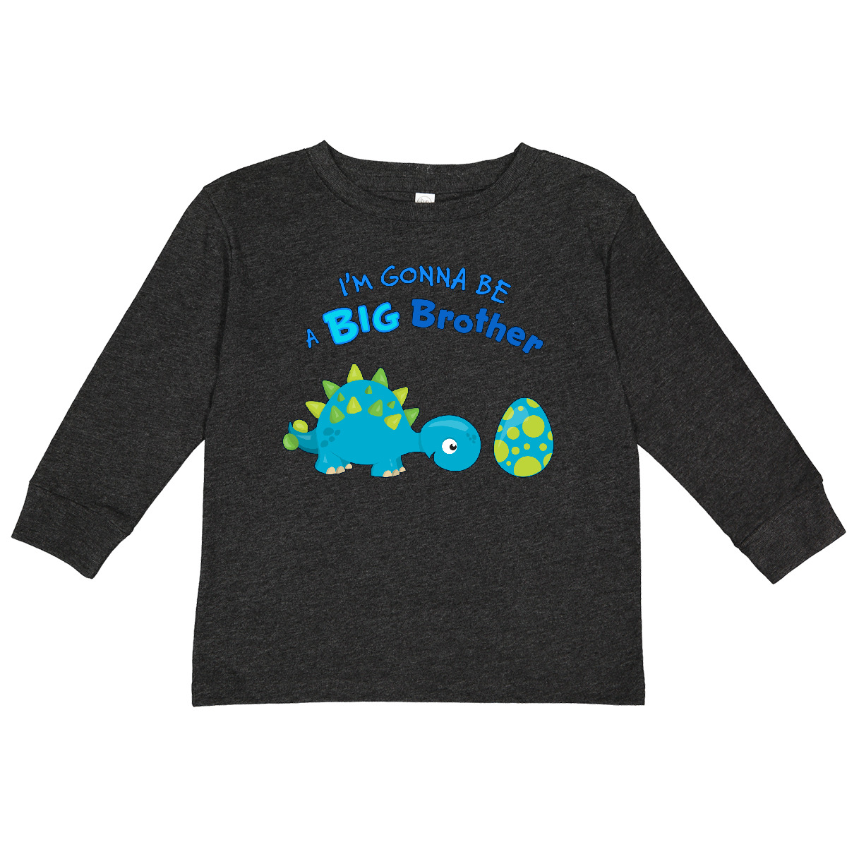Inktastic Happy Dinosaur Future Big Brother Toddler Long Sleeve T-Shirt Siblings - Bild 7 von 8