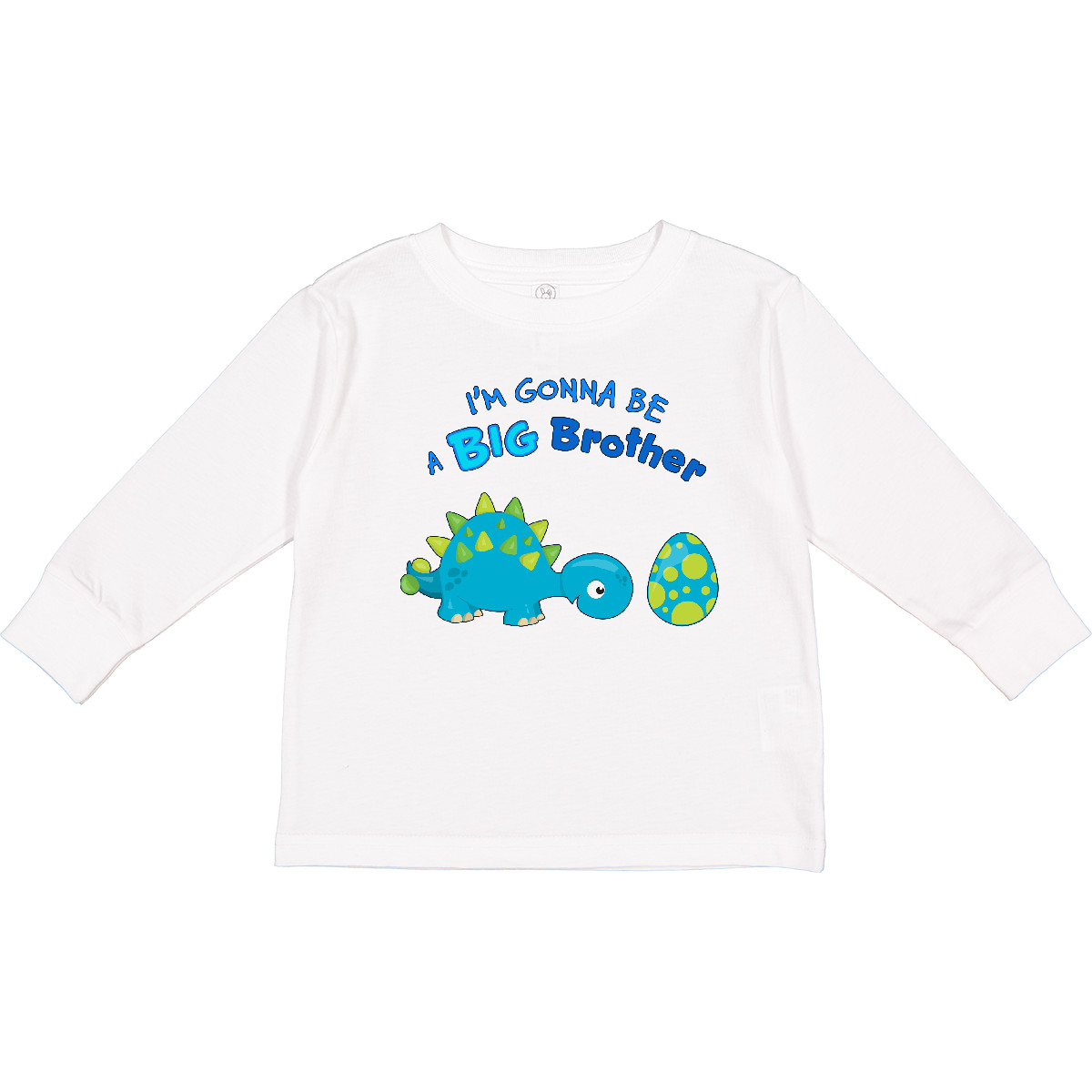 Inktastic Happy Dinosaur Future Big Brother Toddler Long Sleeve T-Shirt Siblings - Bild 8 von 8
