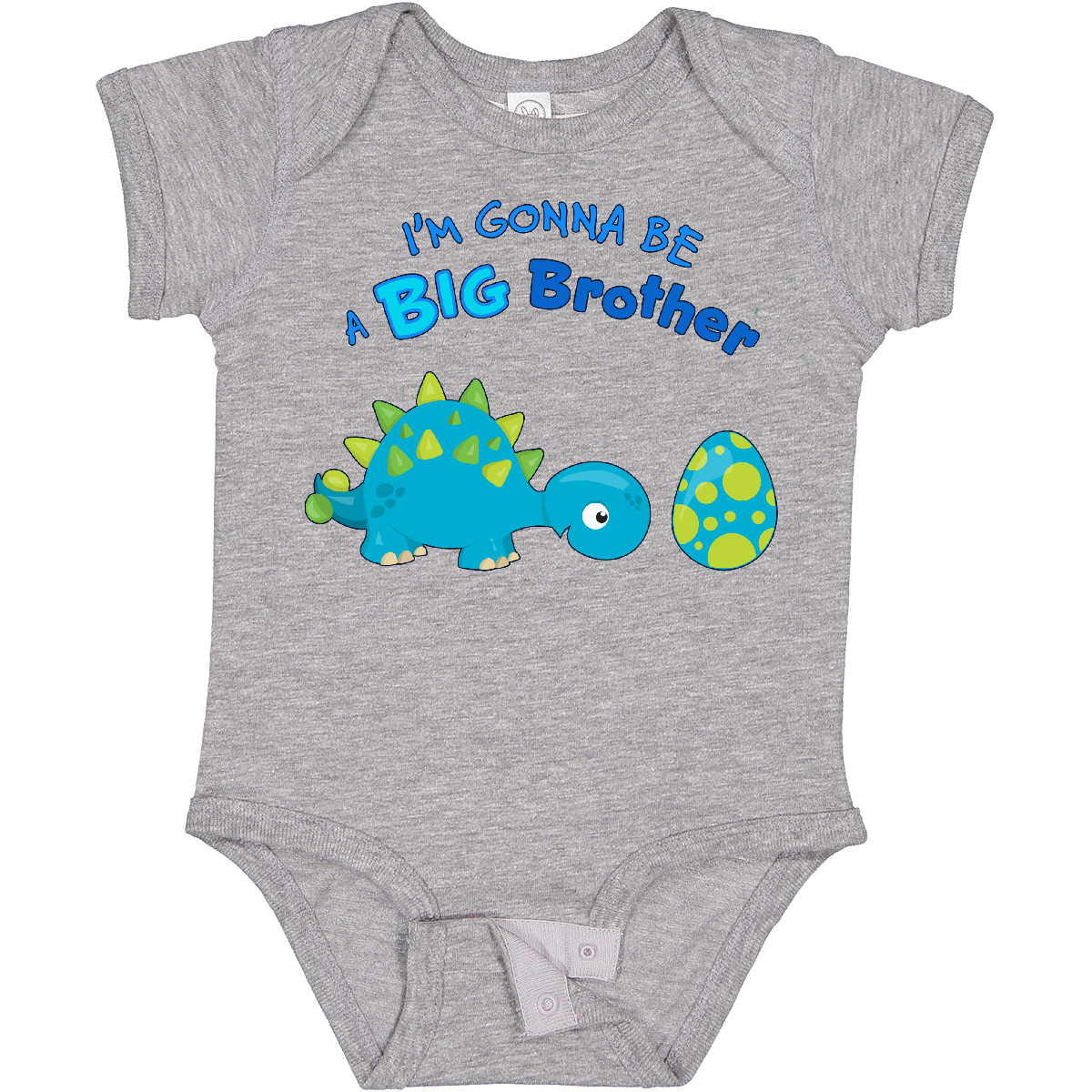 Inktastic Happy Dinosaur Future Big Brother Baby Bodysuit Announcement Siblings