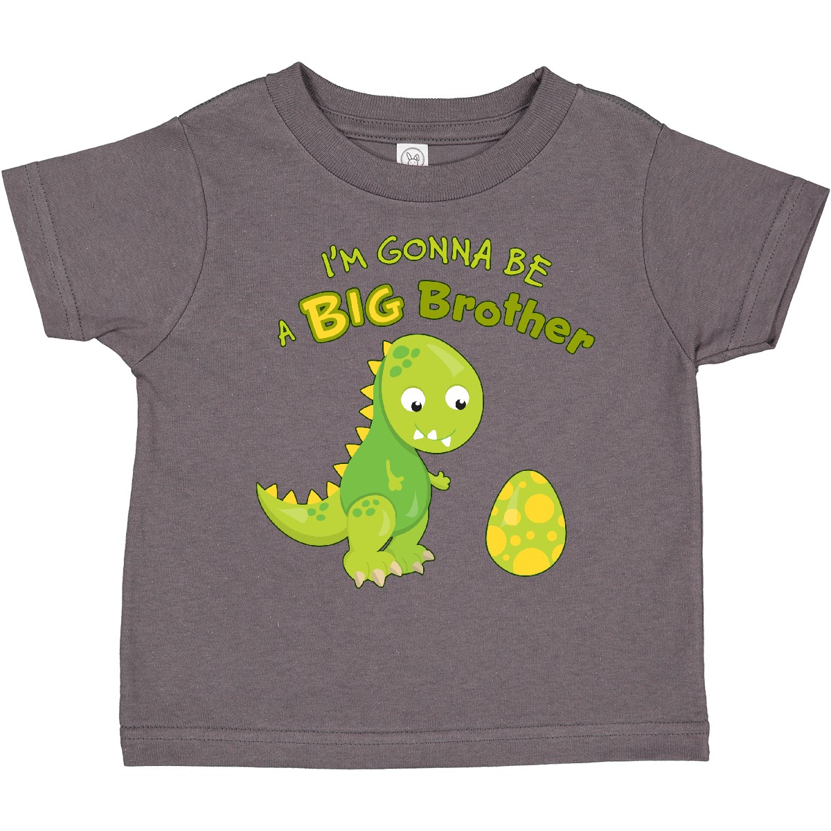 Inktastic I'm Gonna Be A Big Brother-dino Toddler T-Shirt Siblings Dinosaur Cute - Picture 4 of 11