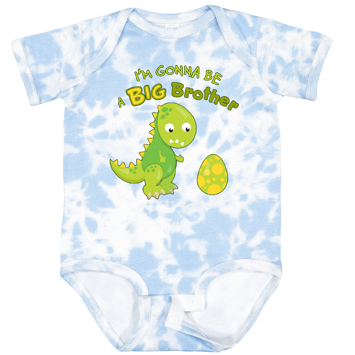 Inktastic I'm Gonna Be A Big Brother-dino Baby Bodysuit Siblings Dinosaur Green - Picture 13 of 16