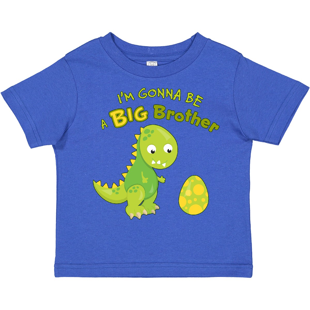 Inktastic I'm Gonna Be A Big Brother-dino Toddler T-Shirt Siblings Dinosaur Cute - Picture 9 of 11
