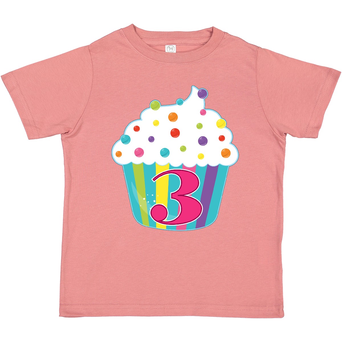 Inktastic 3rd Birthday Cupcake Toddler T-Shirt Birthdays Third Three Years Old - Picture 6 of 8