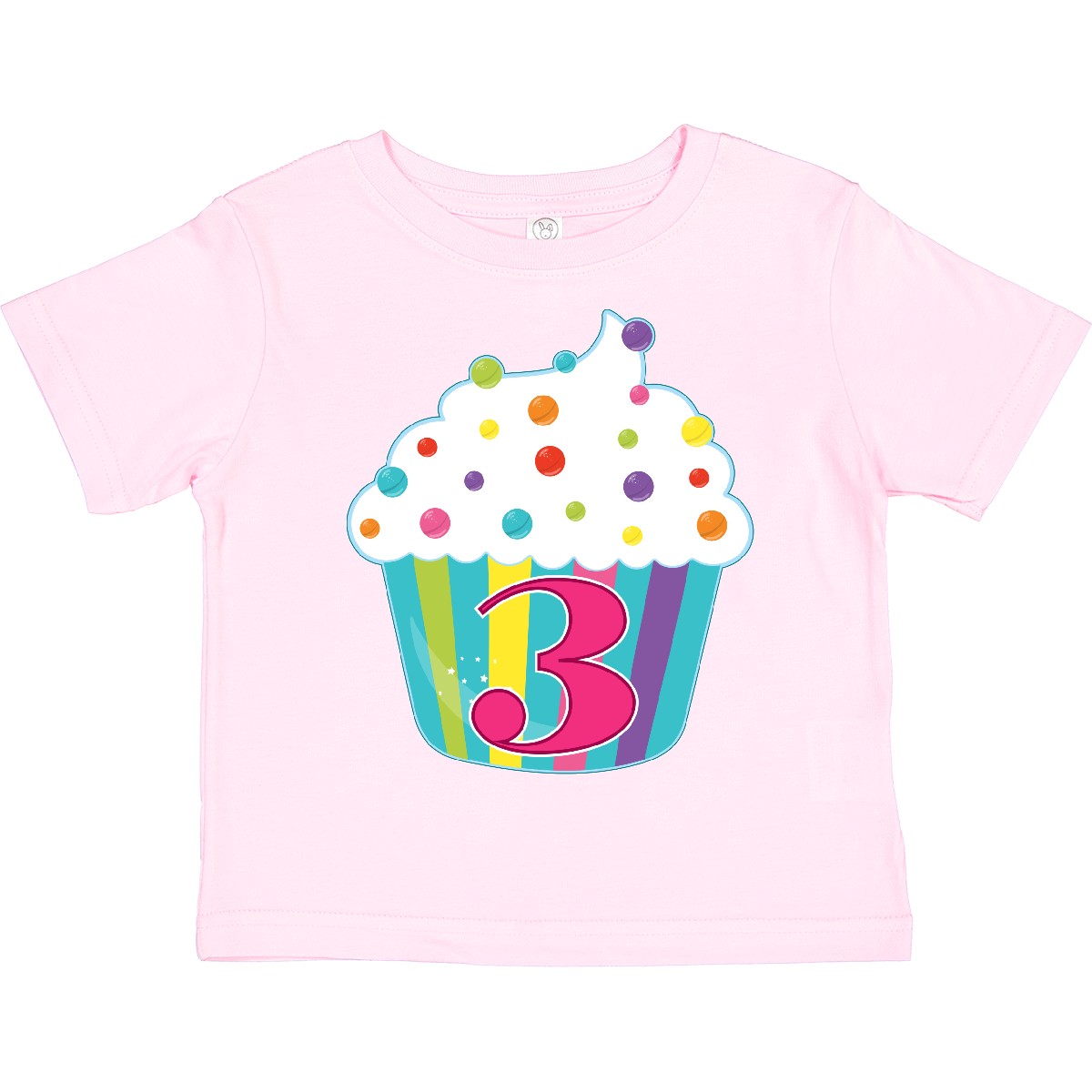 Inktastic 3rd Birthday Cupcake Toddler T-Shirt Birthdays Third Three Years Old - Picture 7 of 8