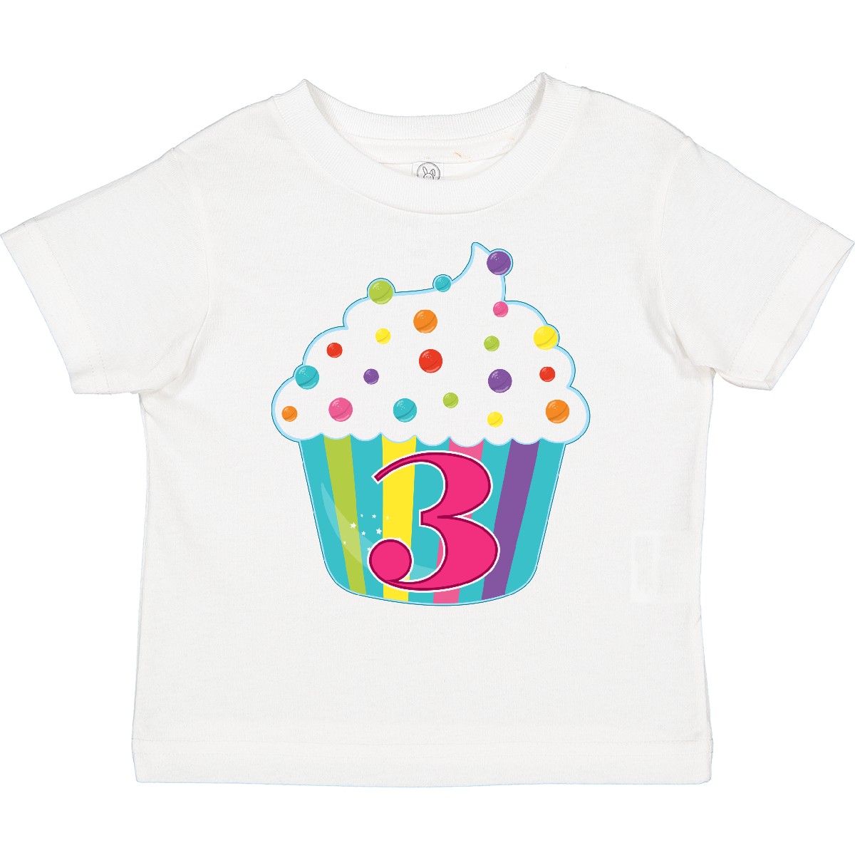 Inktastic 3rd Birthday Cupcake Toddler T-Shirt Birthdays Third Three Years Old - Picture 8 of 8