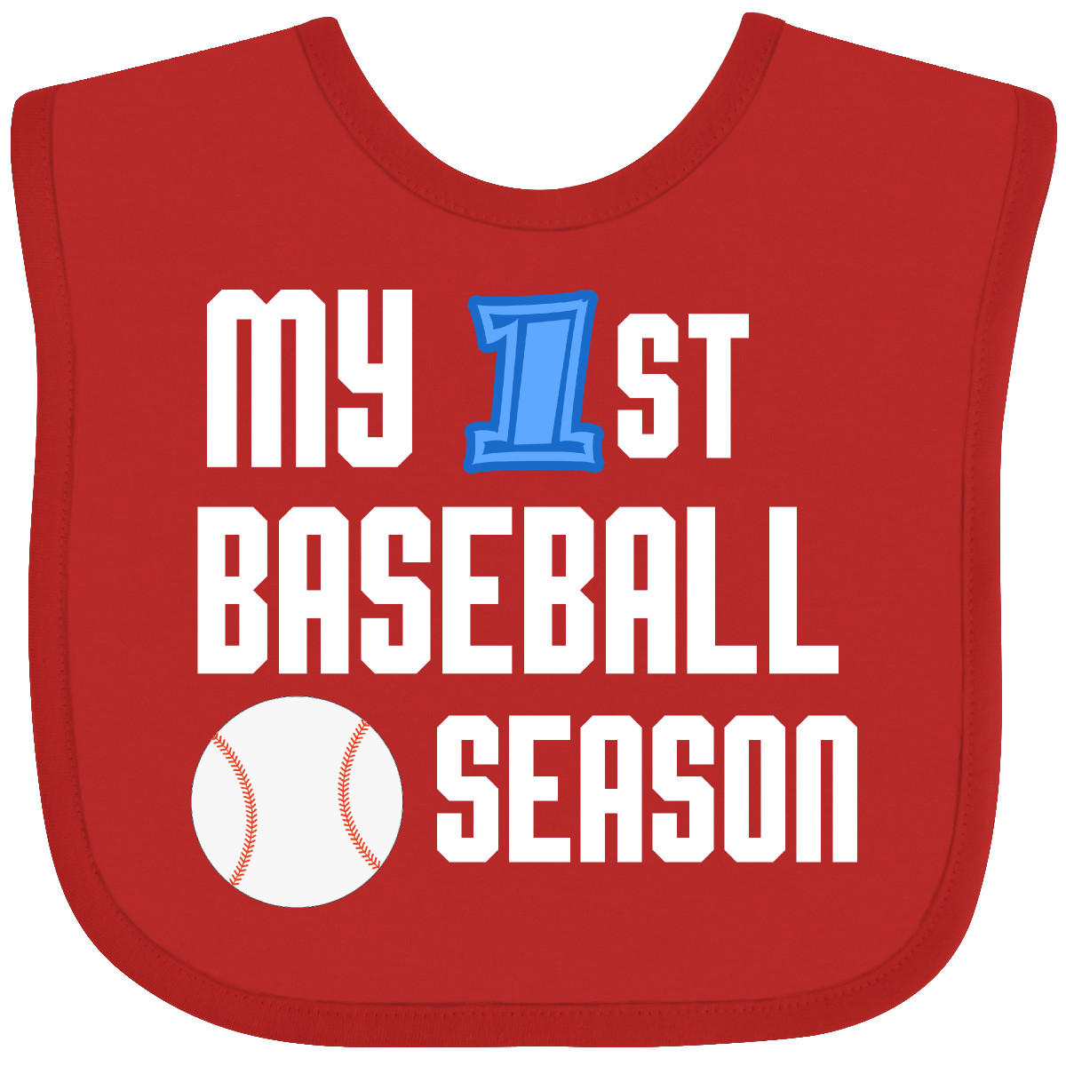Inktastic My 1st Baseball Season Baby Bib Children First Boy Toddler Clothing - Picture 8 of 9