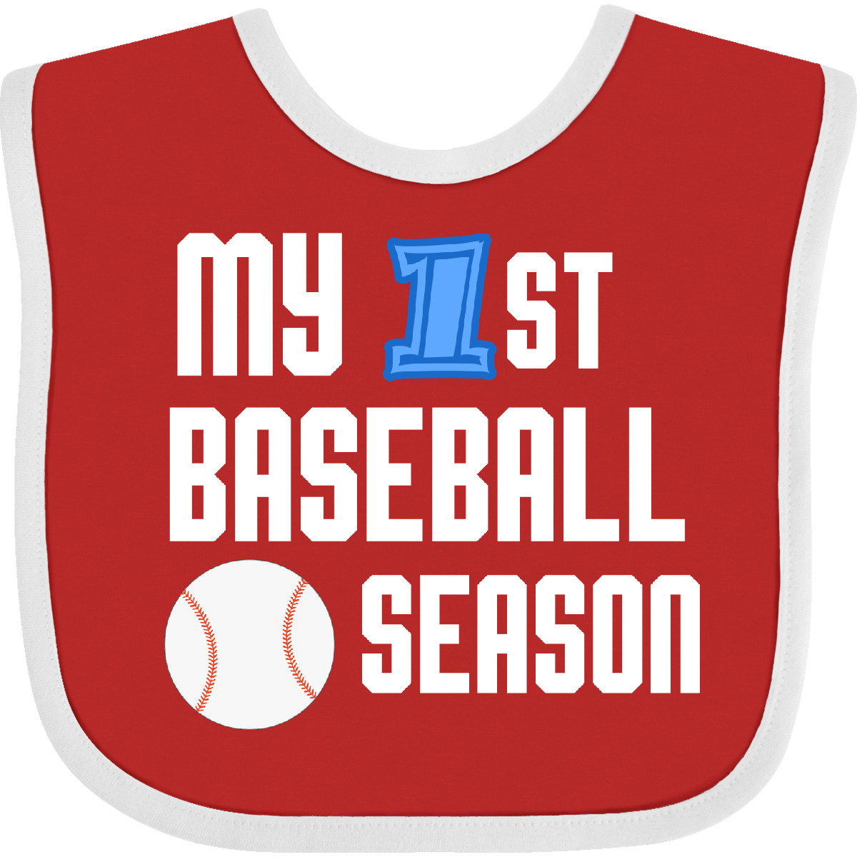Inktastic My 1st Baseball Season Baby Bib Children First Boy Toddler Clothing - Picture 9 of 9
