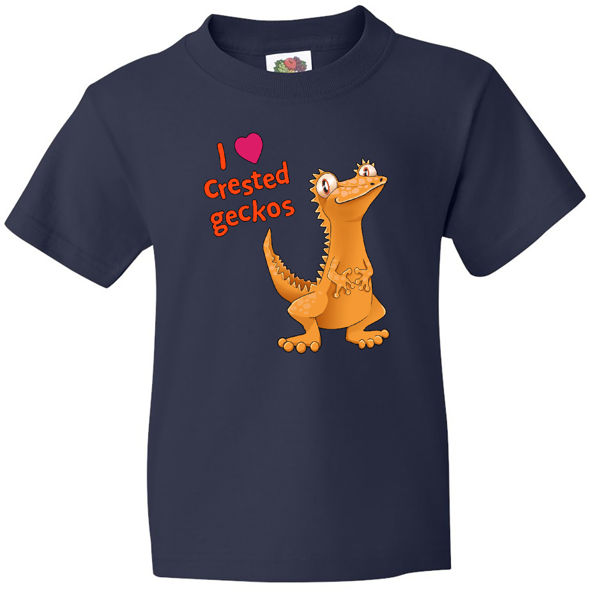 Inktastic I Love Crested Geckos Youth T-Shirt Pets Reptiles Cute Lizard Gecko - Picture 3 of 5