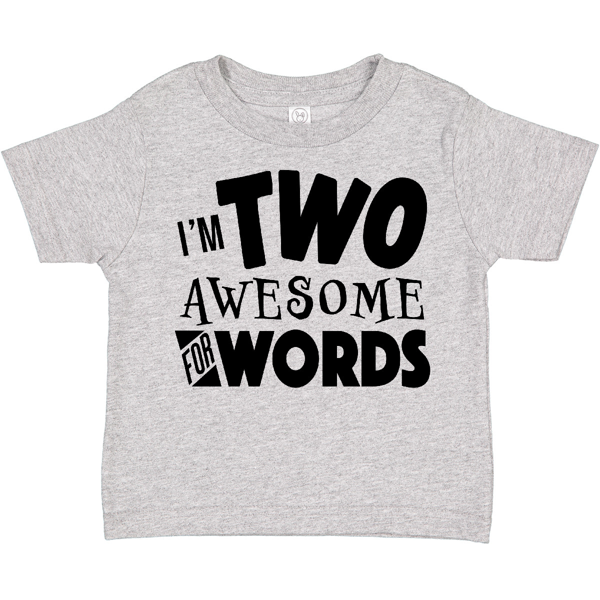 Inktastic I'm Two Awesome For Words 2nd Birthday Toddler T-Shirt Birthdays 24 - Picture 2 of 7