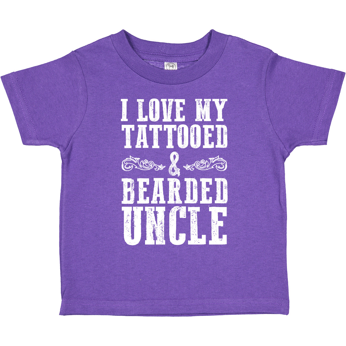 Inktastic I Love My Tattooed & Bearded Onkel Kleinkind T-Shirt Männer Bärte Tattoos - Bild 7 von 10