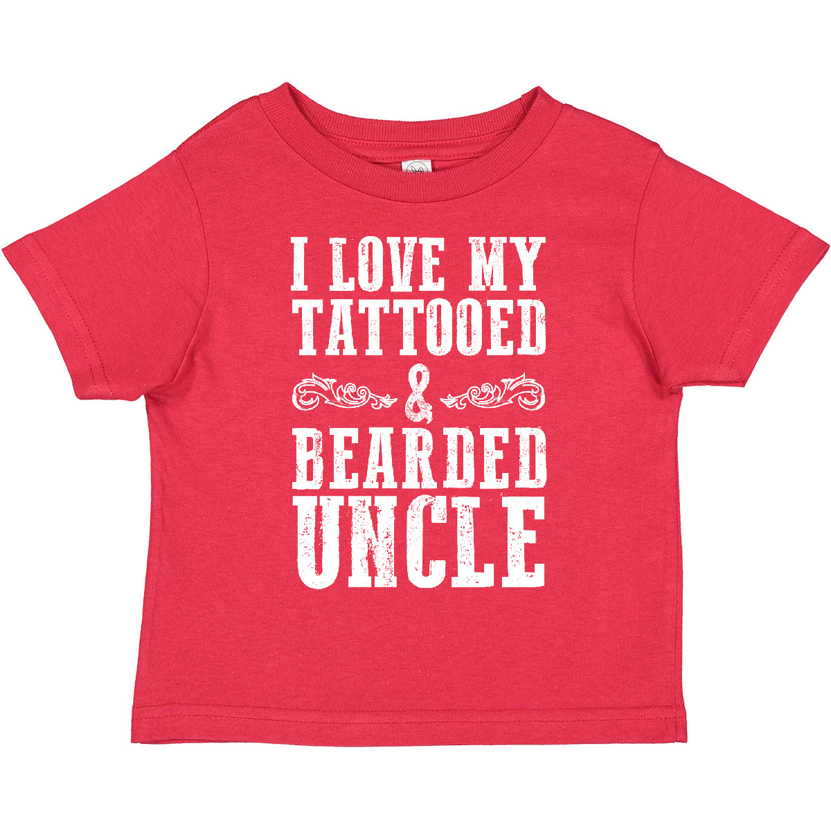 Inktastic I Love My Tattooed & Bearded Uncle Toddler T-Shirt Men Beards Tattoos - Picture 7 of 9