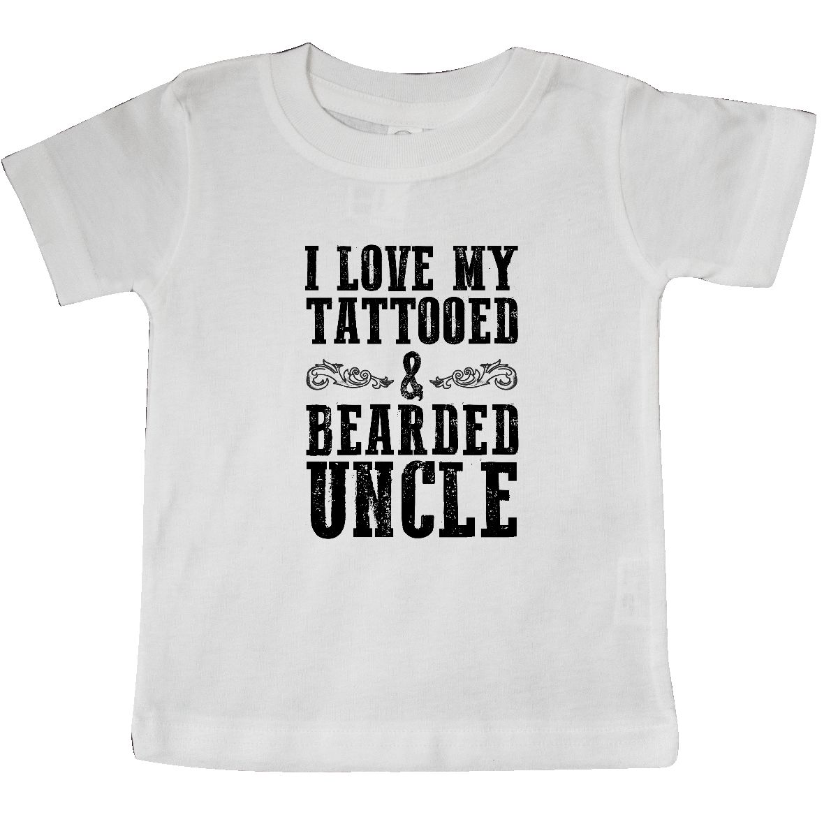 Inktastic I Love My Tattooed Bearded Uncle Baby T Shirt Men Beards