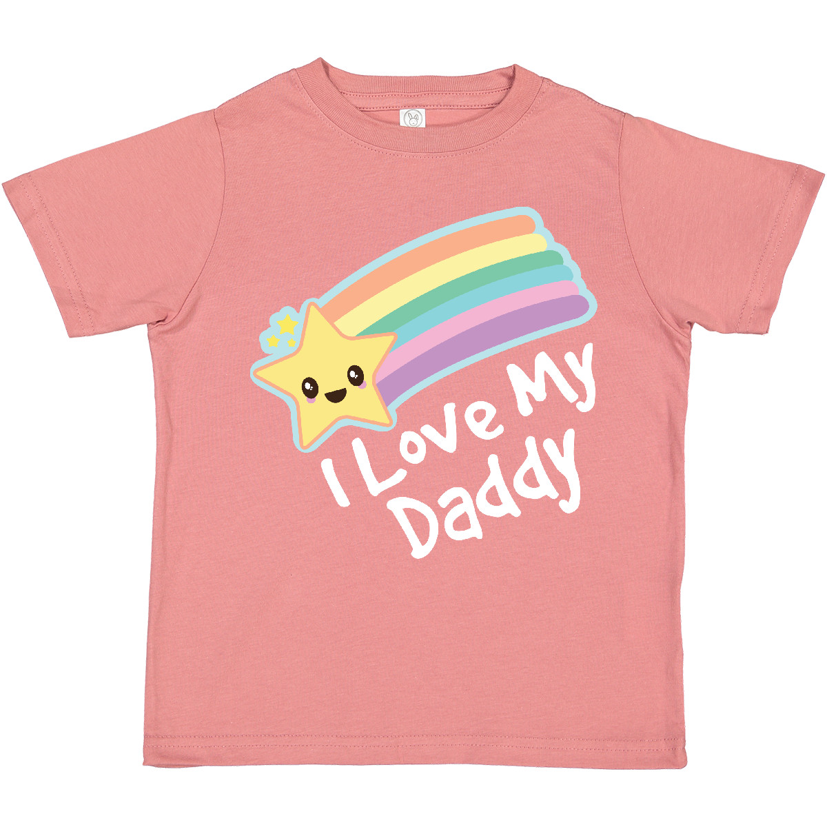 Inktastic I Love My Daddy Boys Girls Star Rainbow Toddler T-Shirt Dad Fathers - Picture 11 of 17