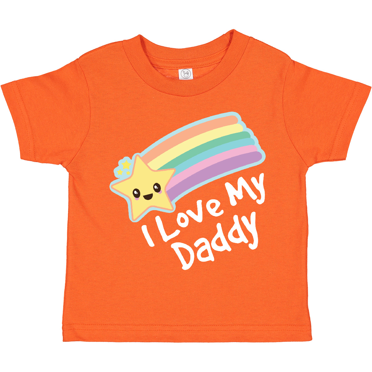 Inktastic I Love My Daddy Boys Girls Star Rainbow Toddler T-Shirt Dad Fathers - Picture 12 of 17