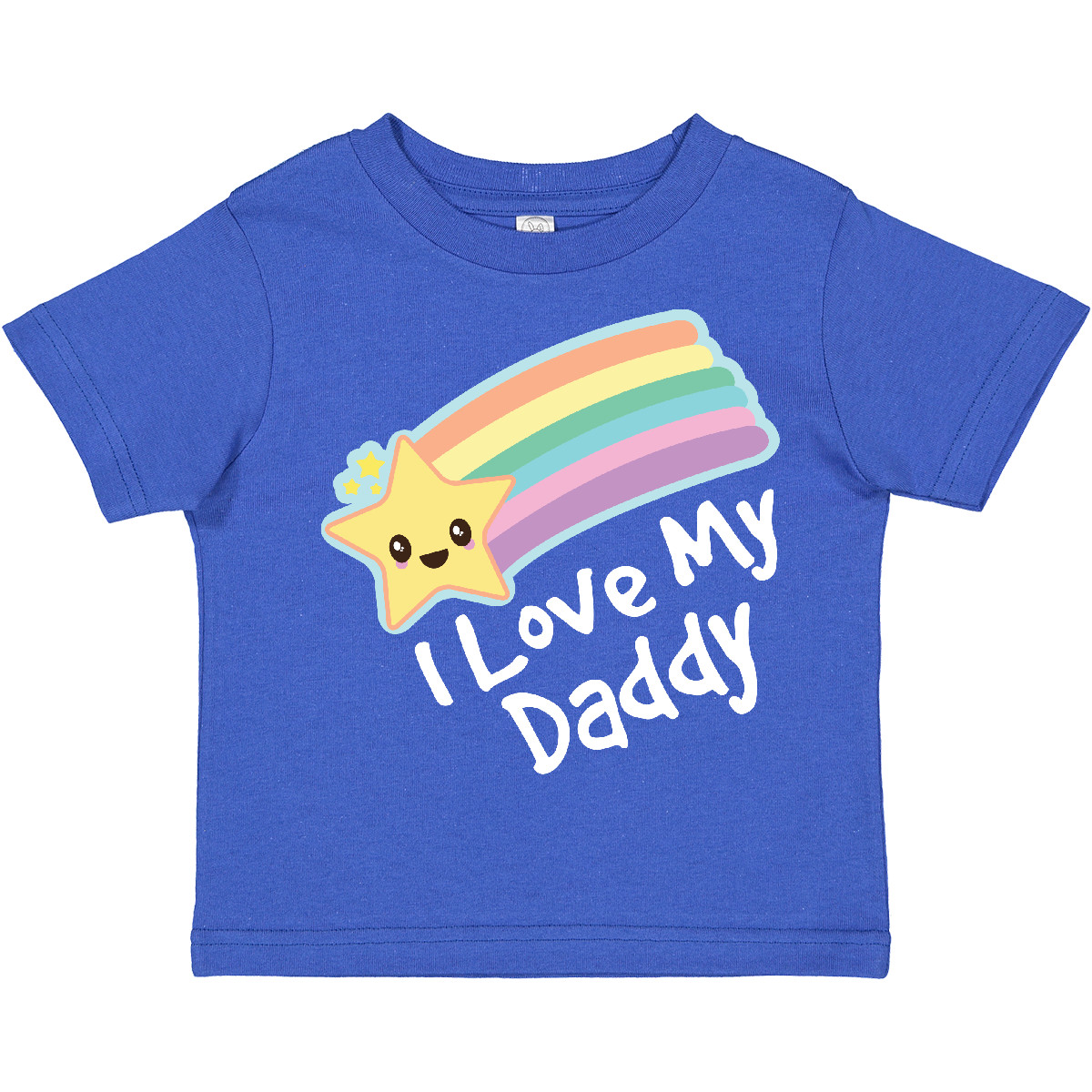 Inktastic I Love My Daddy Boys Girls Star Rainbow Toddler T-Shirt Dad Fathers - Picture 15 of 17