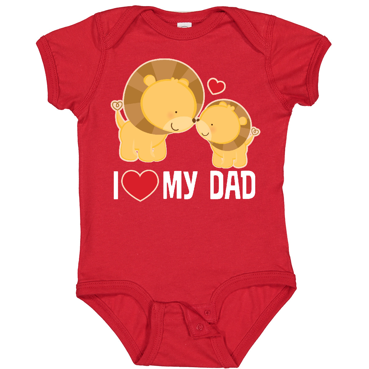 Inktastic Fathers Day I Love My Dad Boys Lion Infant Creeper Daddy Childs Son - Picture 9 of 11