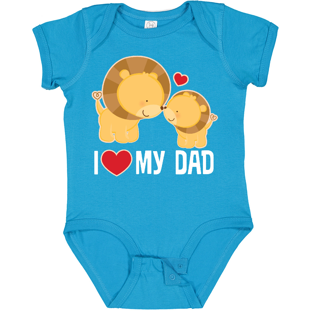 Inktastic Fathers Day I Love My Dad Boys Lion Infant Creeper Daddy Childs Son - Picture 11 of 11