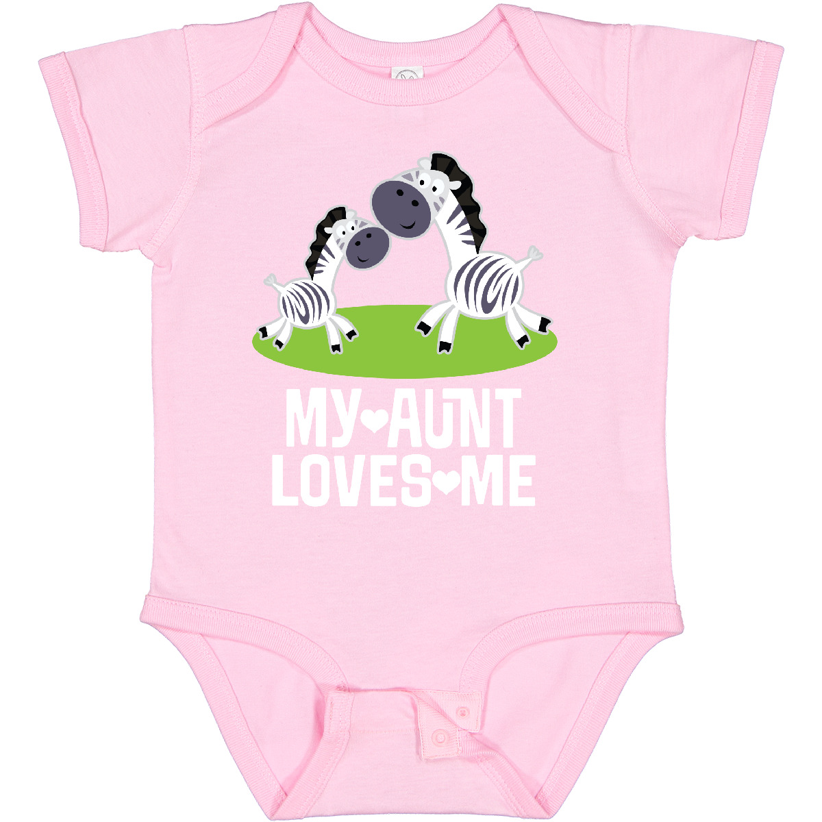 Inktastic Meine Tante liebt mich Zebra Zoo Tier Baby Body Kinder Kinder süß aus - Bild 9 von 9