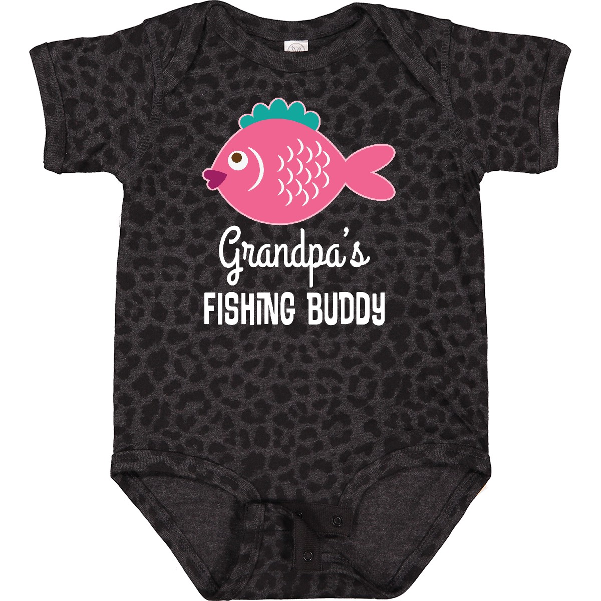 Inktastic Grandpa Fishing Buddy Girls Fish Baby Bodysuit Grandpas Cute  Fisher