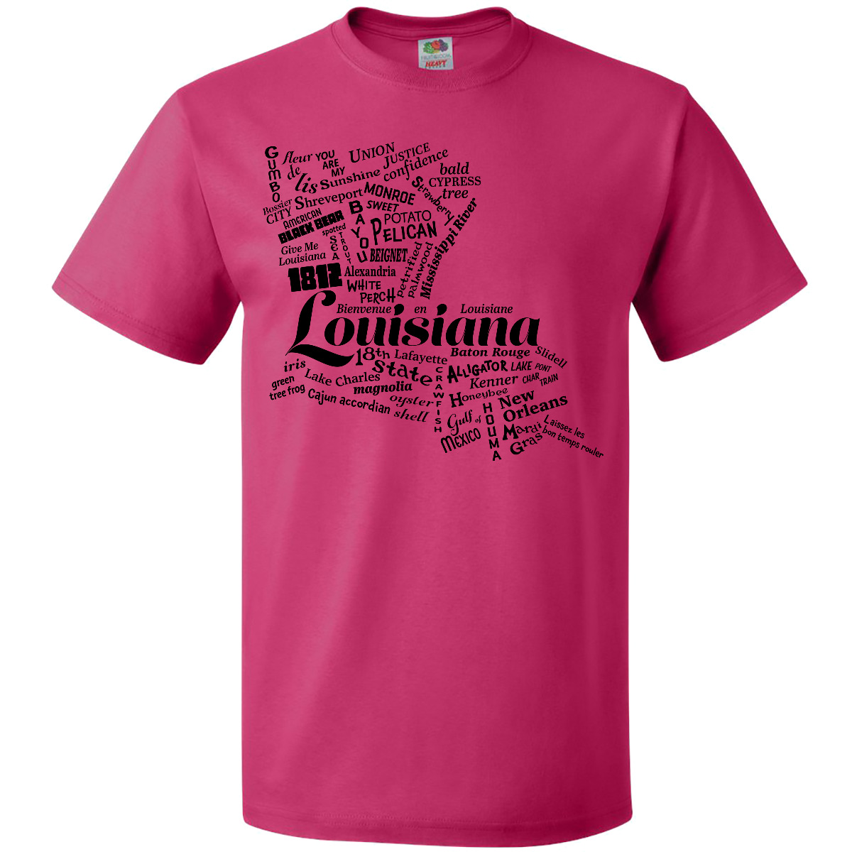 Inktastic Louisiana Word Salad T-Shirt State Home Pelican Saints New Orleans - Picture 2 of 4