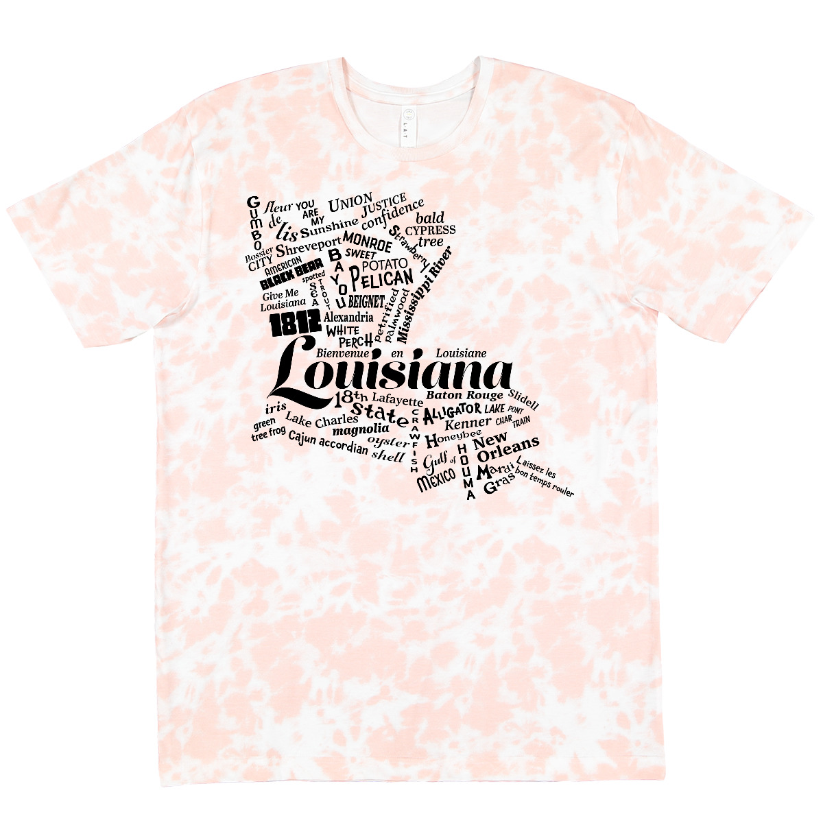 Inktastic Louisiana Word Salad T-Shirt State Home Pelican Saints New Orleans - Picture 4 of 4