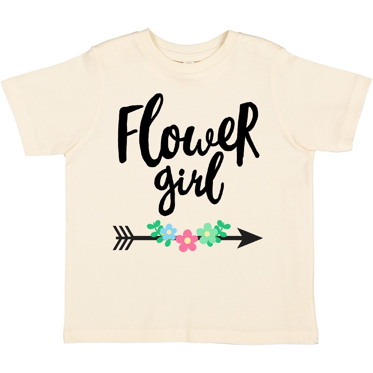 Inktastic Flower Girl With Arrow And Flowers Toddler T-Shirt Petal Patrol Hippy - Picture 7 of 8