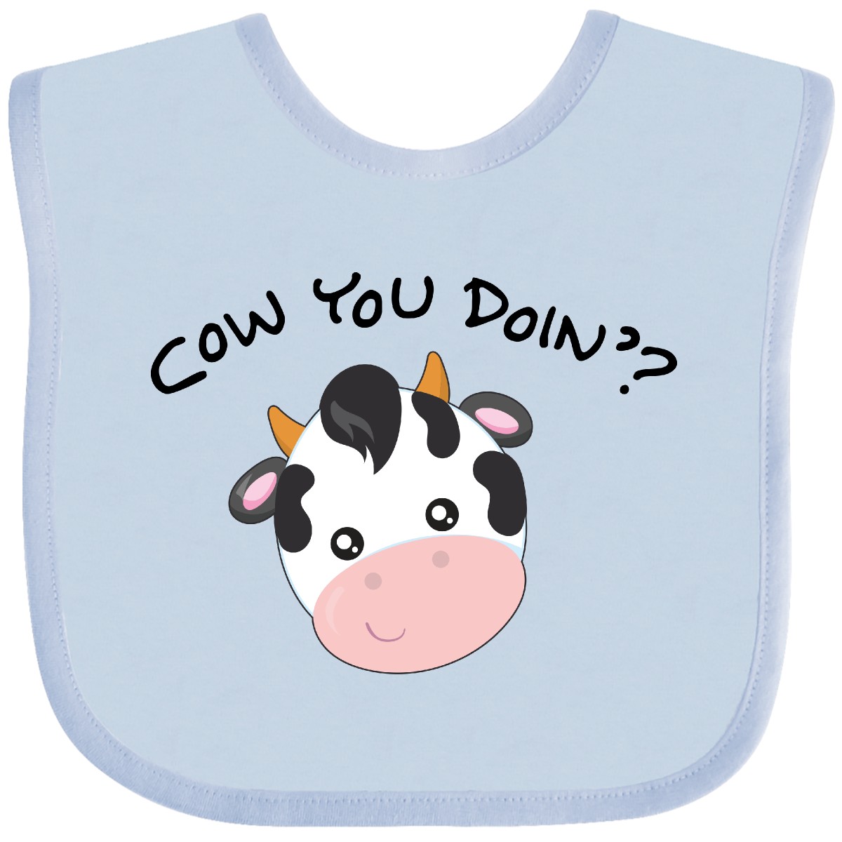 Inktastic Cow You Doin'? Cute Cow Baby Bib Farm Animals Animal Barn Dairy Bovine - Picture 6 of 14