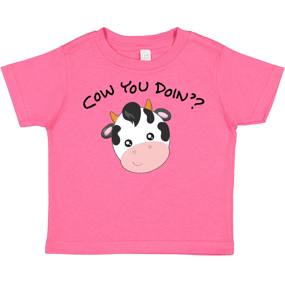 Inktastic Cow You Doin’? Cute Cow Toddler T-Shirt Farm Animals Animal Barn Dairy