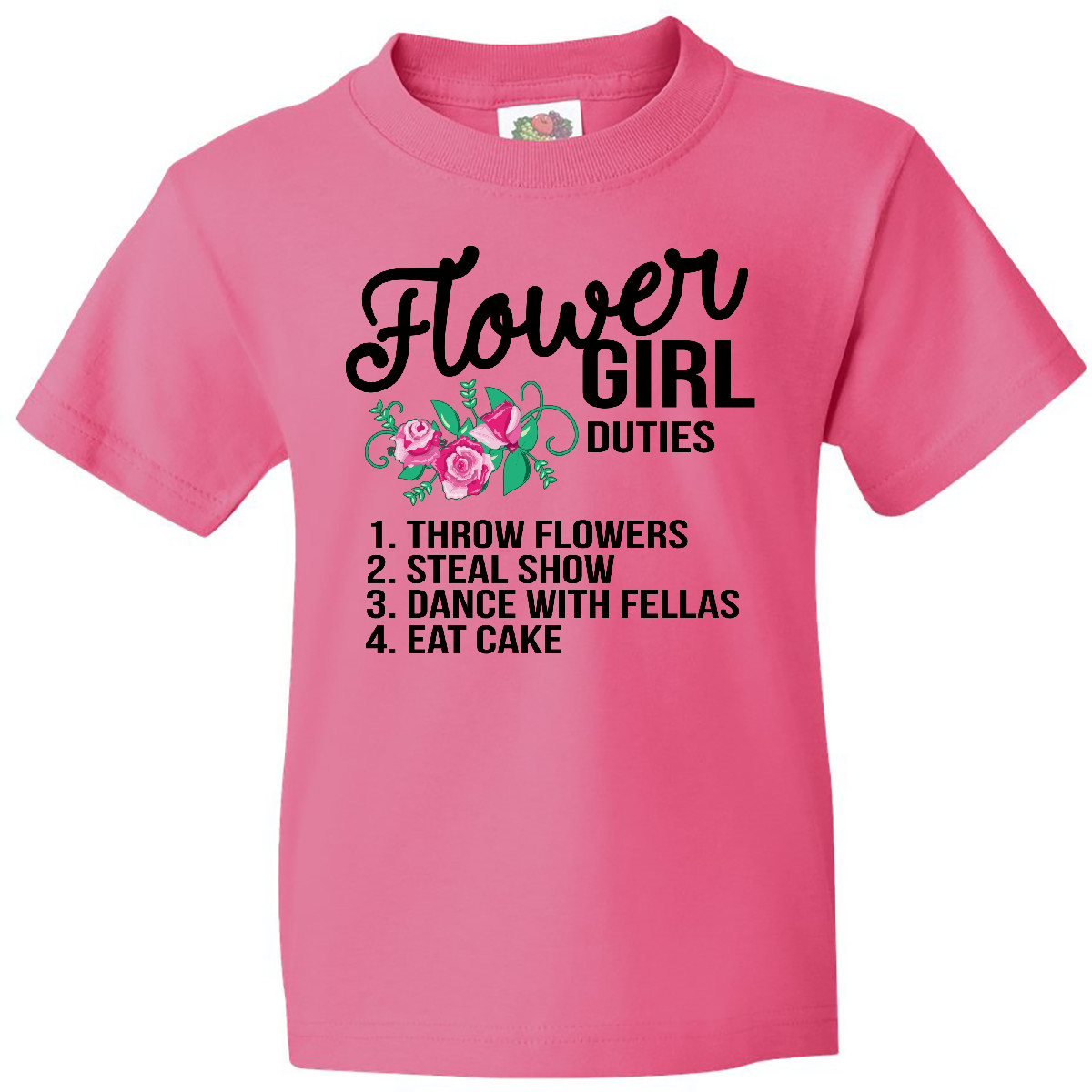 Inktastic Flower Girl Wedding Duties Youth T-Shirt Spring Petal Patrol Weddings - Picture 4 of 5