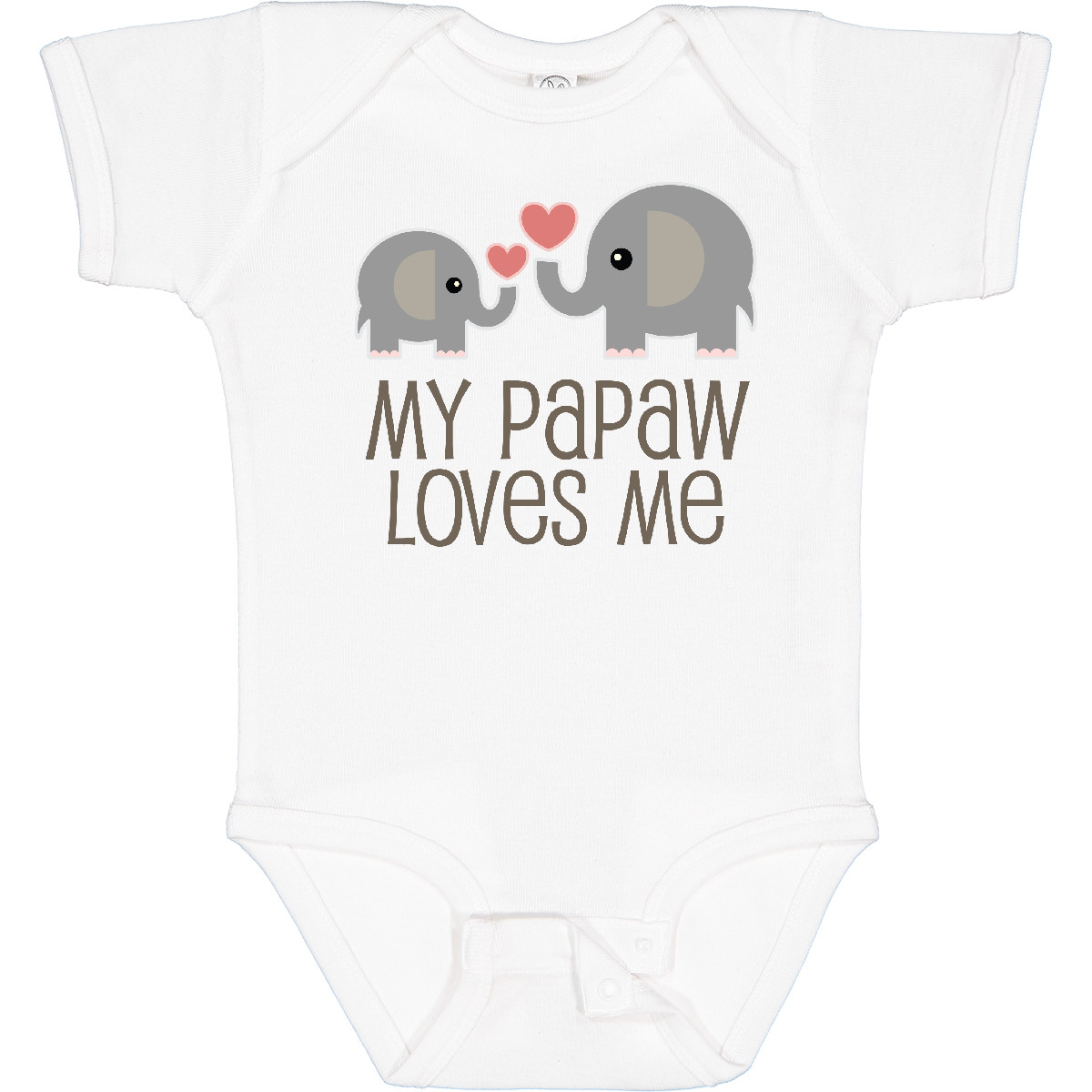 Inktastic My Papaw Loves Me Grandchild Baby Bodysuit From Elephant Boys Girls - Picture 10 of 10