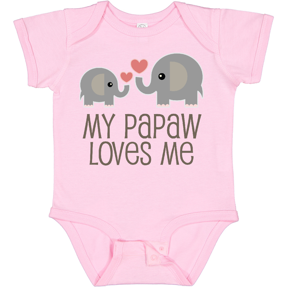Inktastic My Papaw Loves Me Grandchild Baby Bodysuit From Elephant Boys Girls - Picture 8 of 10