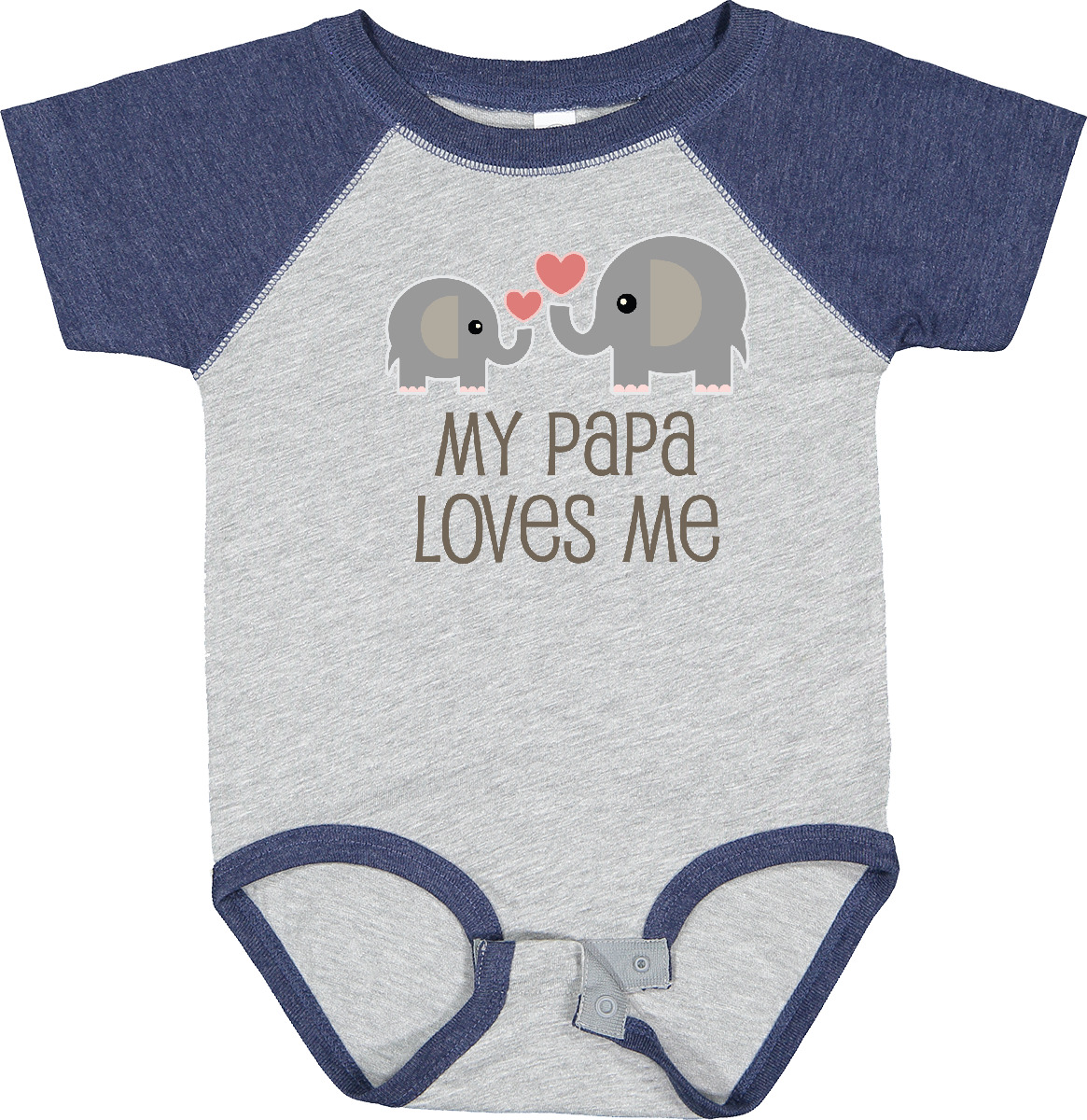 Inktastic My Papa Loves Me Grandchild Baby Bodysuit From Grandpa Elephant Childs - Picture 7 of 21