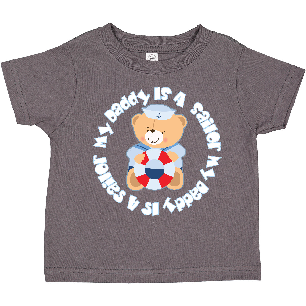 Inktastic My Daddy Is A Sailor Boys Toddler T-Shirt Bear Teddy Baby Nautical Son - Picture 3 of 8