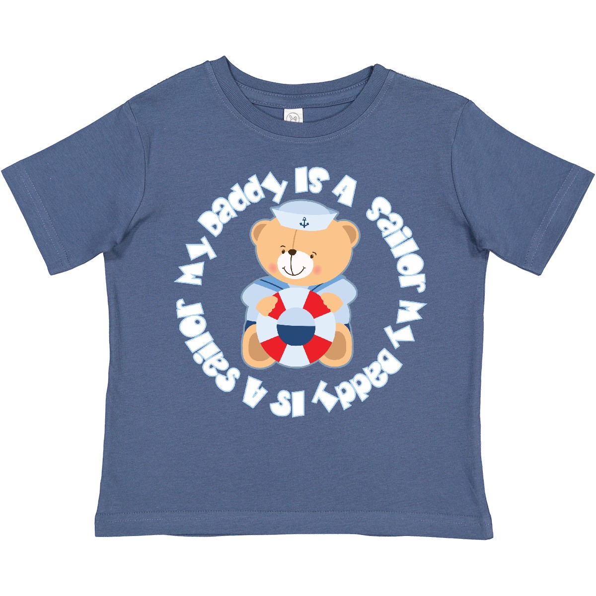 Inktastic My Daddy Is A Sailor Boys Toddler T-Shirt Bear Teddy Baby Nautical Son - Picture 6 of 8
