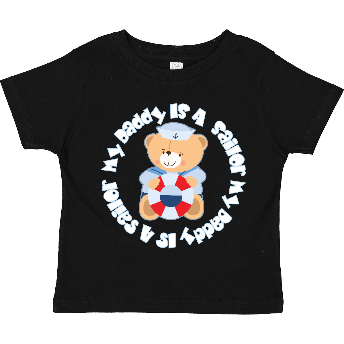 Inktastic My Daddy Is A Sailor Boys Toddler T-Shirt Bear Teddy Baby Nautical Son - Picture 2 of 8