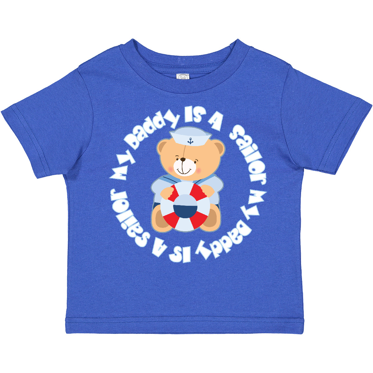 Inktastic My Daddy Is A Sailor Boys Toddler T-Shirt Bear Teddy Baby Nautical Son - Picture 7 of 8