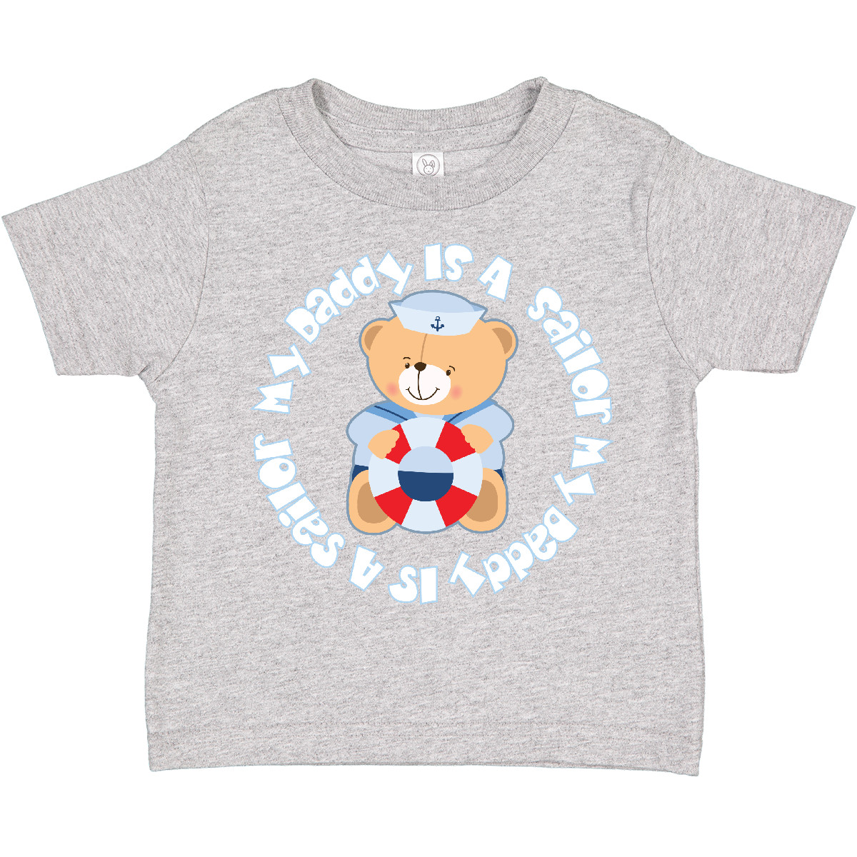 Inktastic My Daddy Is A Sailor Boys Toddler T-Shirt Bear Teddy Baby Nautical Son - Picture 5 of 8