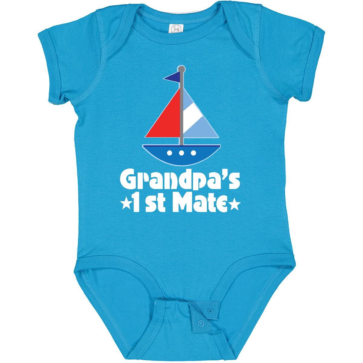 Inktastic Grandpas First Mate Maritim Segelboot Baby Body Boot Segeln Segel - Bild 7 von 8