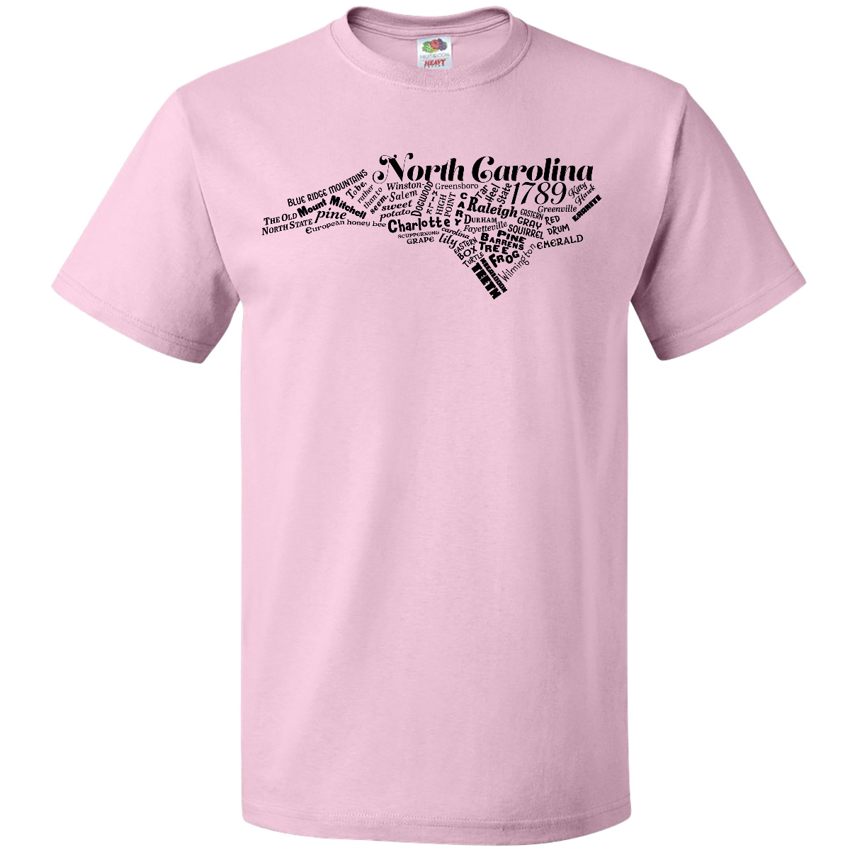 Inktastic North Carolina Word Salad T-Shirt State Home Kittyhawk Charlotte Motto - Picture 3 of 5