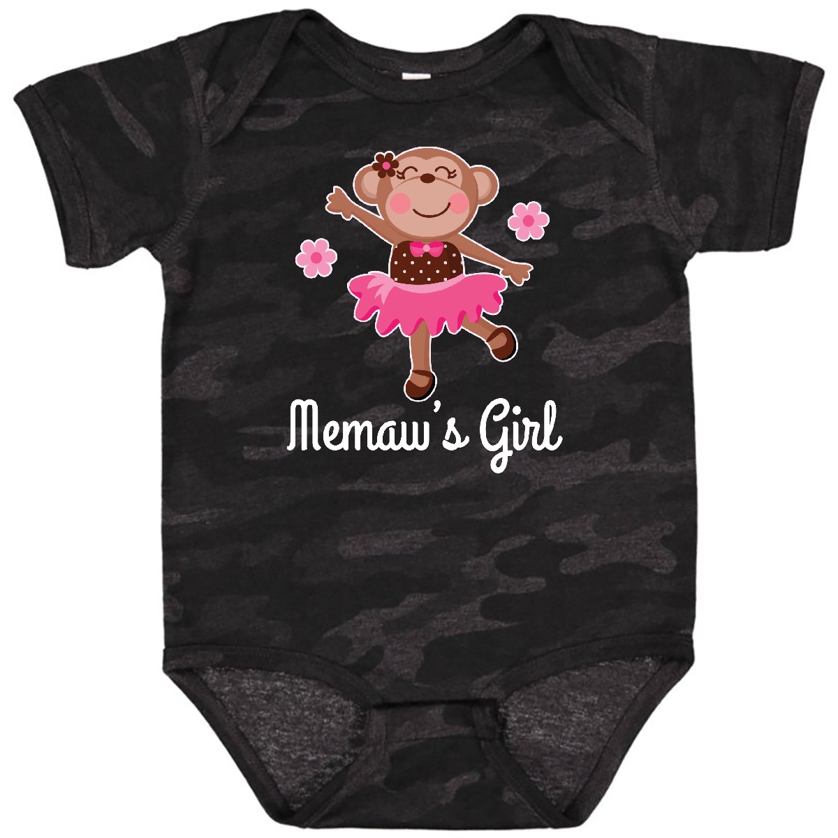 Inktastic Memaw Girl Ballerina Monkey Baby Bodysuit Memaws Grandma From Girls - 第 8/8 張圖片