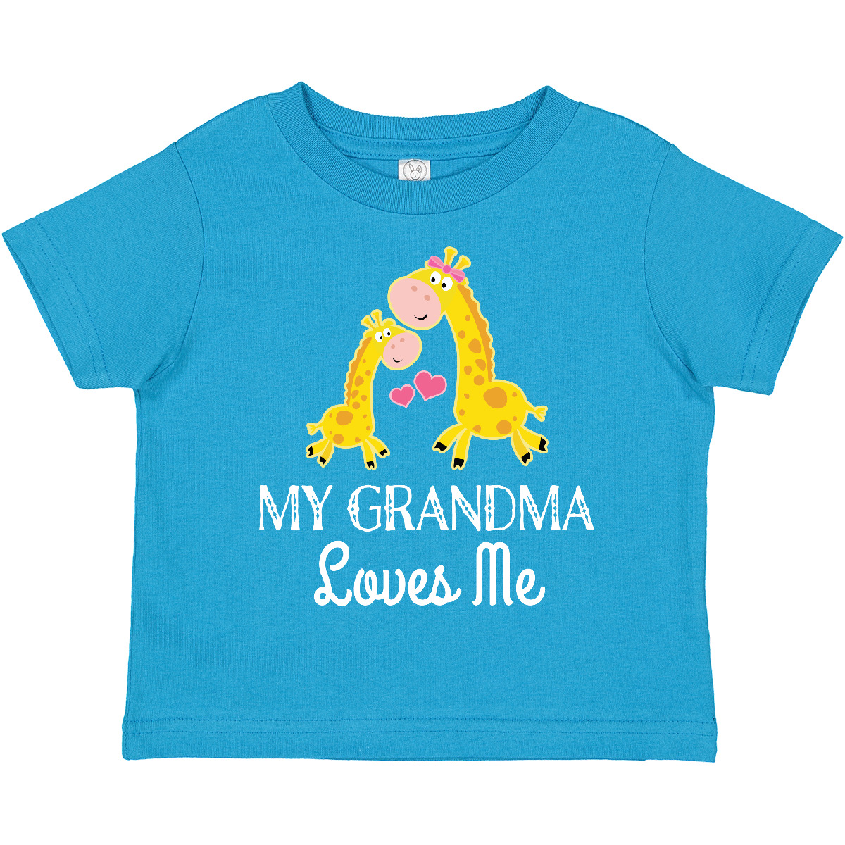Inktastic Grandma Loves Me Girls Giraffe Granddaughter Toddler T-Shirt My From - Bild 12 von 12