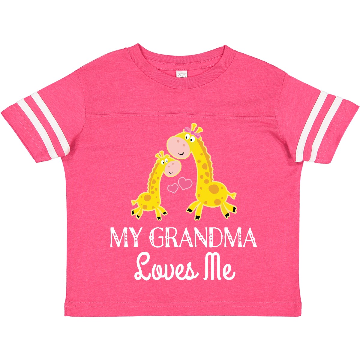 Inktastic Grandma Loves Me Girls Giraffe Granddaughter Toddler T-Shirt My From - Bild 4 von 12