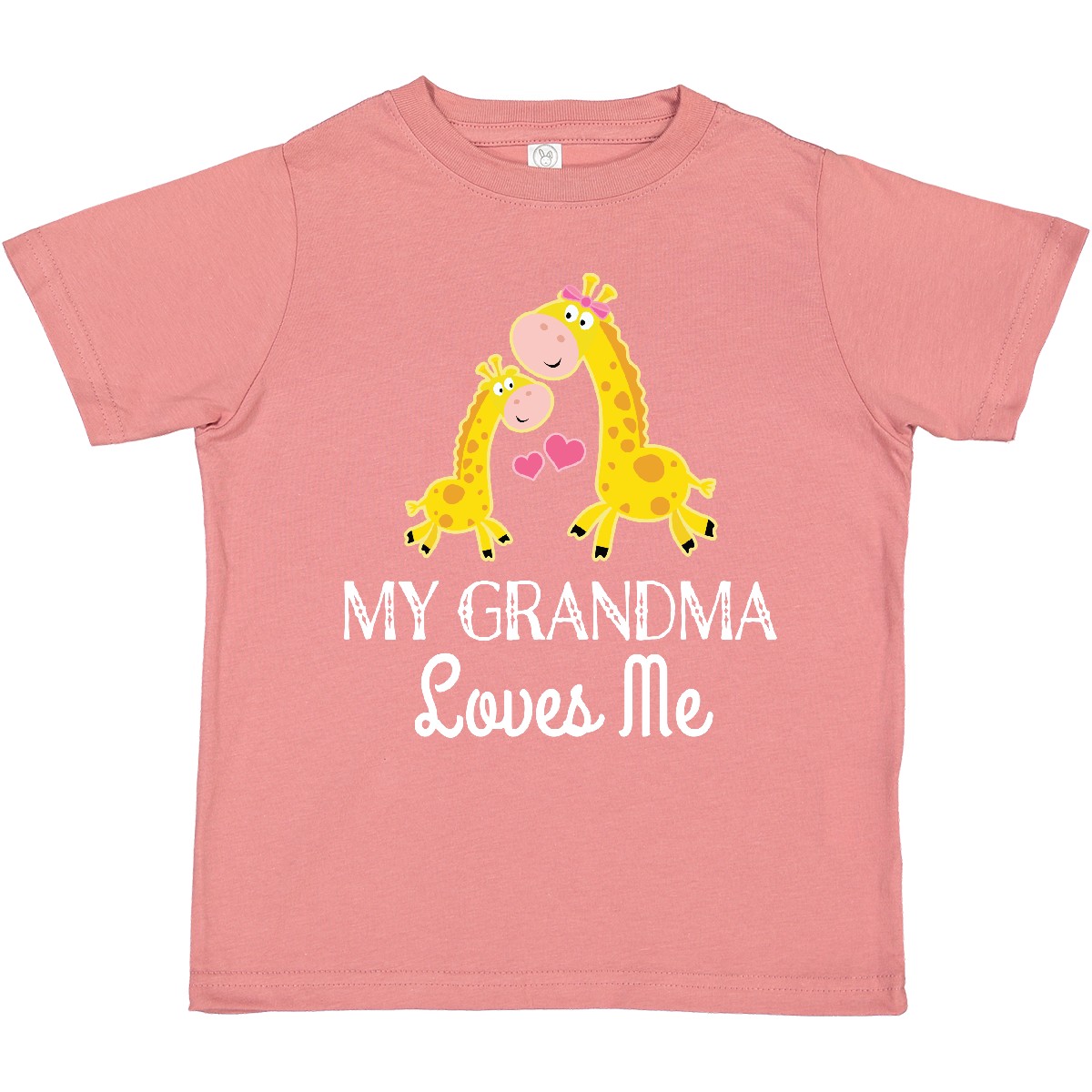 Inktastic Grandma Loves Me Girls Giraffe Granddaughter Toddler T-Shirt My From - Bild 7 von 12