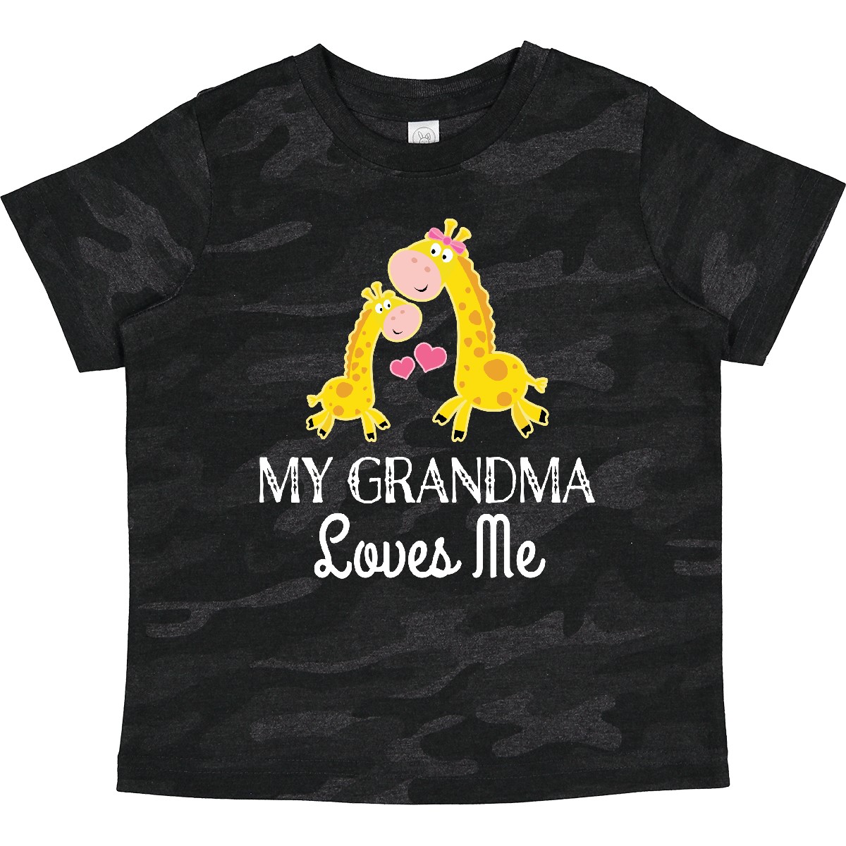 Inktastic Grandma Loves Me Girls Giraffe Granddaughter Toddler T-Shirt My From - Bild 11 von 12